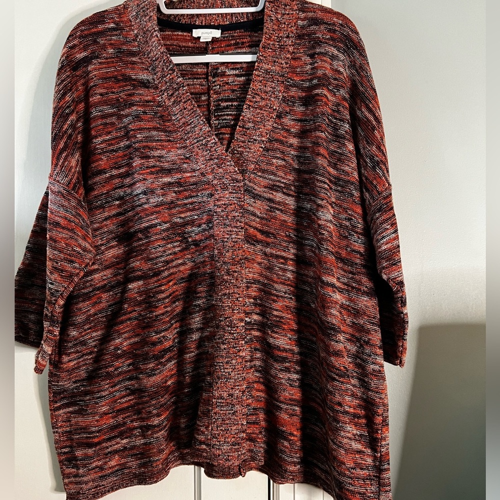 J.Jill Pure Jill boxy oversized 3/4 sleeve sweater